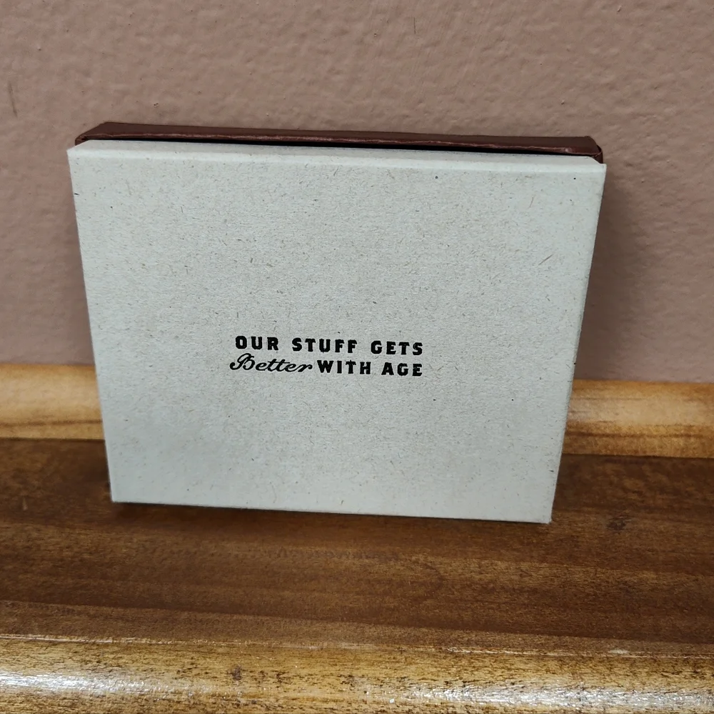 NWT! Men's Lee River Leather Goods Co. Black Bifold Money Clip Wallet